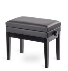  стол за пиано черен гланц  с кутия за ноти