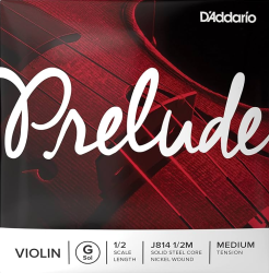 D'Addario Prelude Violin Single G String, 1/2 Scale, Medium Tension