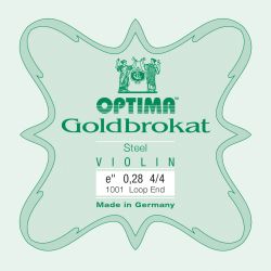 Optima Goldbrokat Е string for Violin 0,28 with loop end