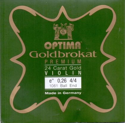 Optima Goldbrokat E 24K gold струна за цигулка 0,26 с топче