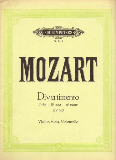 Моцарт - Дивертименто  KV563 за цигулка,виола и виолончело 
