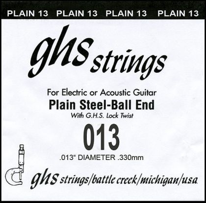 GHS струна  за акустична/ел.китара -0.13"