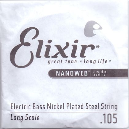 Elixir Nickel plated 4th single string with NANOWEB coating l- size: 105