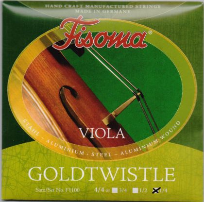 Fisoma Goldtwistle strings for Violа size 1/4