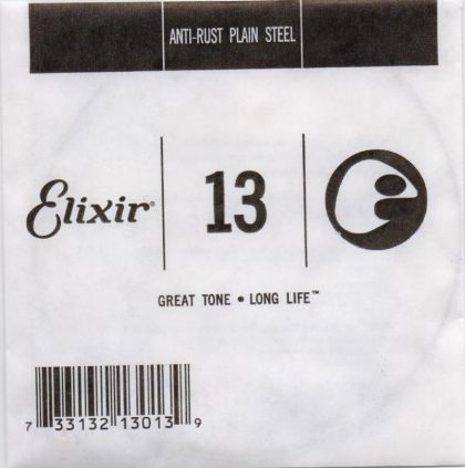 Elixir Single String for Acoustic/Electric guitar with Original Nanoweb ultra thin coating 013