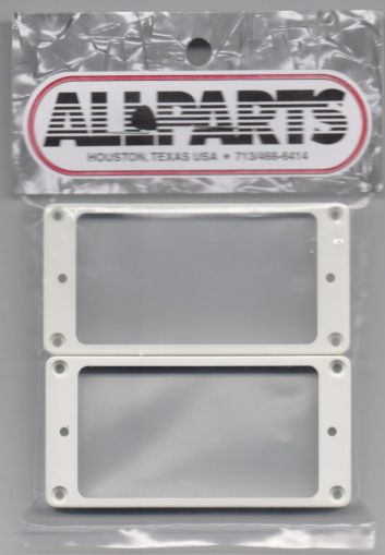 AP PC-0743-025 Humbucking Pickup Rings Flat Slanted White