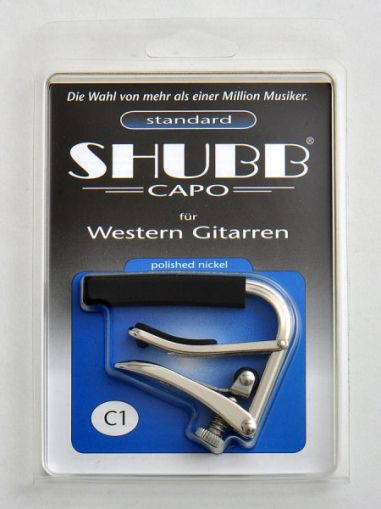 Shubb Standard каподастер за акустична китара - никел