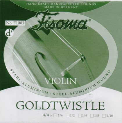 Fisoma Goldtwistle струна D за цигулка размер 4/4
