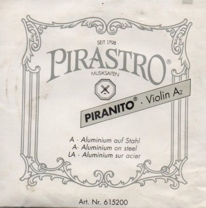 Pirastro Piranito Steel Core Aluminiuml Wound single string for  4/4 violin - А