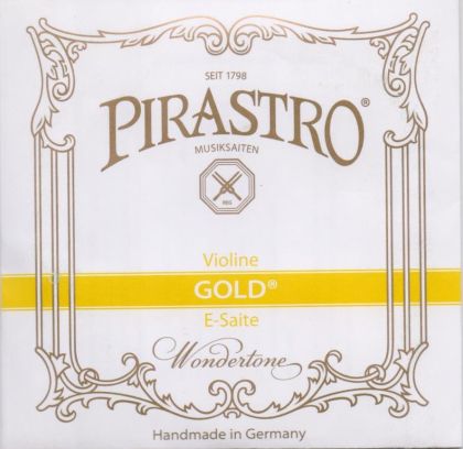 Pirastro Gold Steel single string for violin - E with loop end