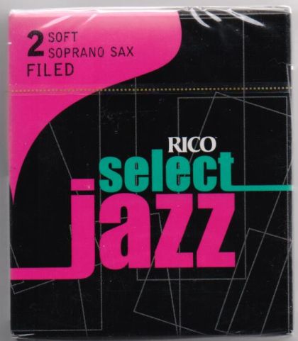 Rico Select Jazz Soprano Saxophone reeds size 2 soft - box