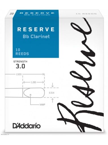 Rico Reserve платъци за кларинет размер 3 strength - кутия