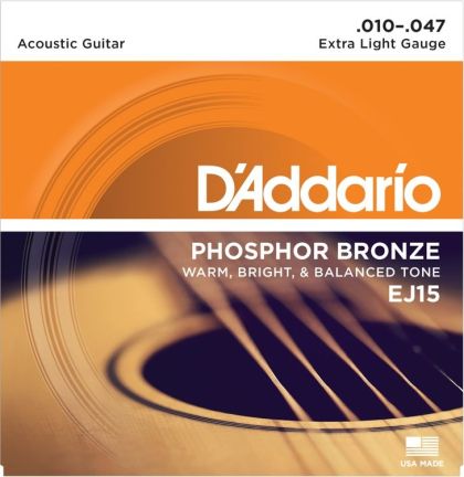 D'addario strings for acoustic guitar EJ15