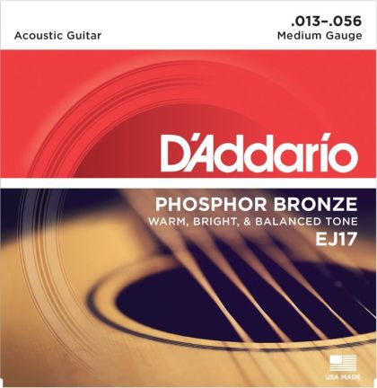 D'addario strings for acoustic guitar EJ17