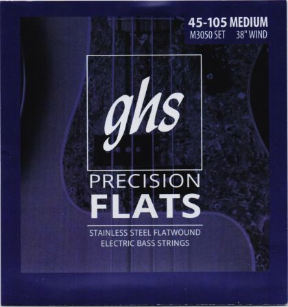 GHS Precision flatwound  strings for 4-string Bass guitar stainless steel - 45 - 105
