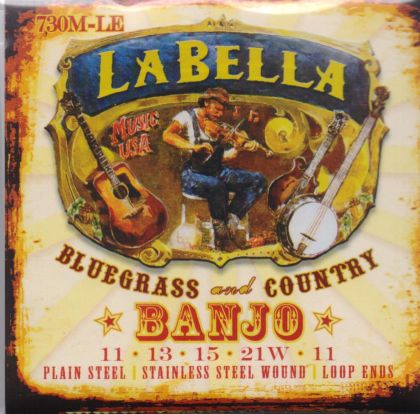 La Bella 730M-LE strings for 5-strings  banjo 