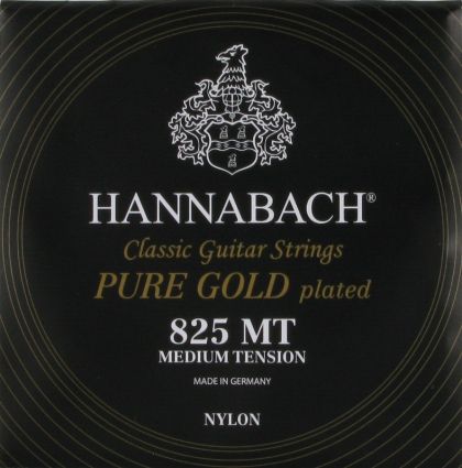 Hannabach 825MT Pure Gold plate medium tension струни за класическа китара