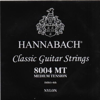 Hannabach 8004MT Silver-Plated medium tension D 4th string for classical guitar