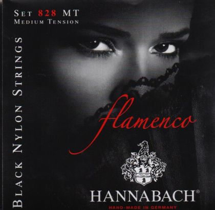 Hannabach 828MT струни за фламенко китара черен найлон - medium tension