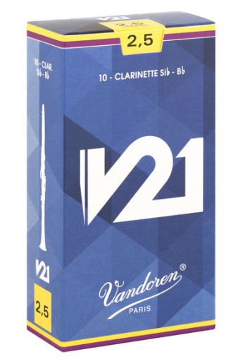 Vandoren V21 размер 2 1/2 платъци за B кларинет - кутия