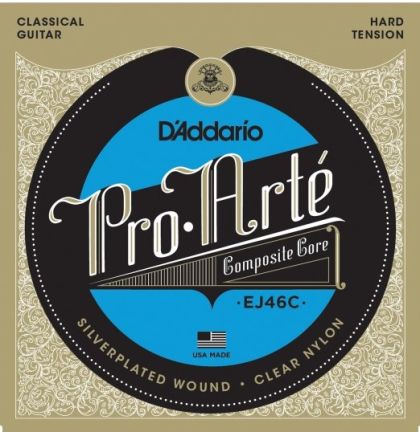 D'addario Strings for classic guitar clear nylon silver wound - EJ46C