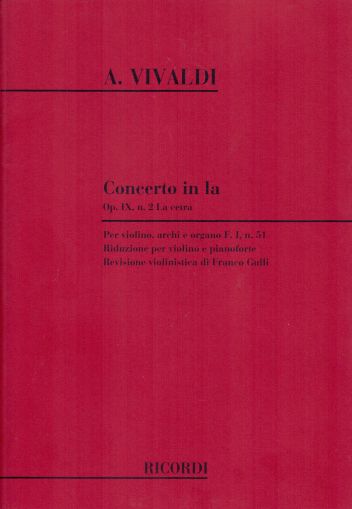 Вивалди Концерт в ла можор оп. 9 no. 2 за цигулка и пиано