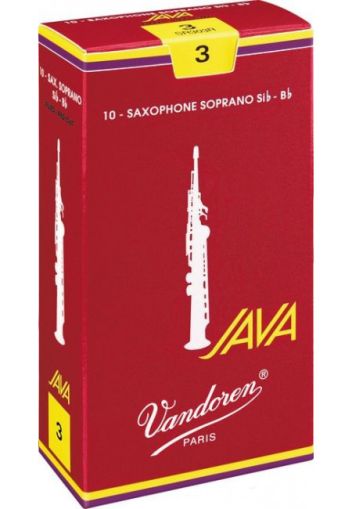 Vandoren Java red reeds for soprano saxophone size 3 - box