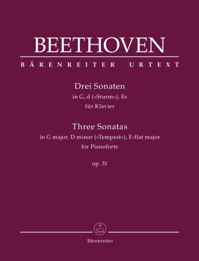 Beethoven Three Sonatas for Pianoforte in G major, D minor, E-flat major op. 31