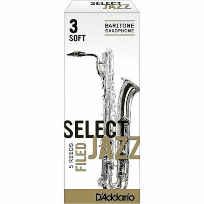 Rico Select Jazz Bariton Saxophone reeds size 3 soft filed - box