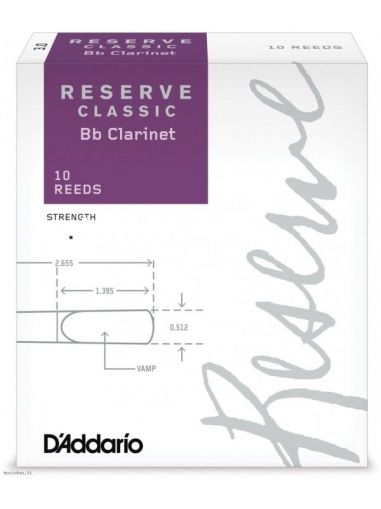 Rico Reserve Classic Clarinet reeds size 2.5 strength - box