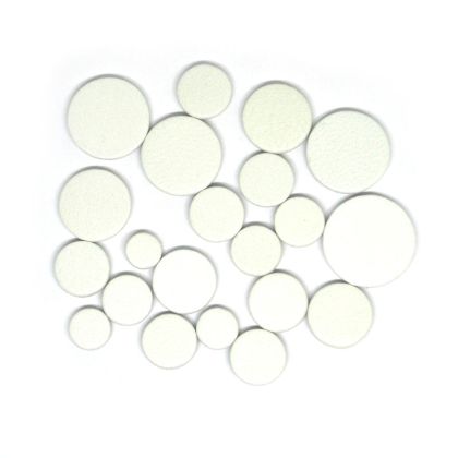 Set of white leather pads – thickness 3.2mm
