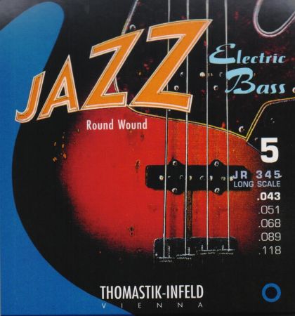 Thomastik JR345 JAZZ Bass Nickel Roundwound, long scale 34'' (5-string)
