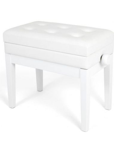 FWHGC-1 White Gloss Piano Bench
