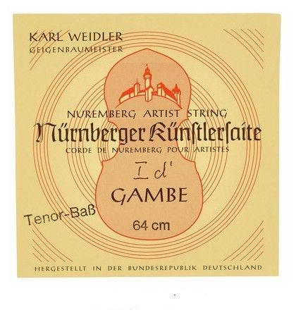 Nürnberger Viola da gambe-strings Kuenstler rope core. Chrome steel wound