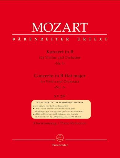 Mozart - Concerto for violin №1 in B-dur-piano reduction KV 207