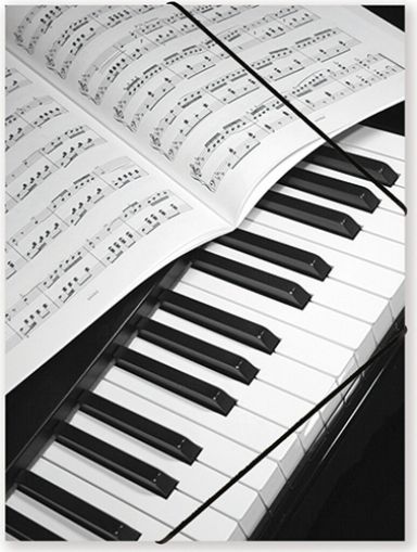 Папка с пиано и ноти 