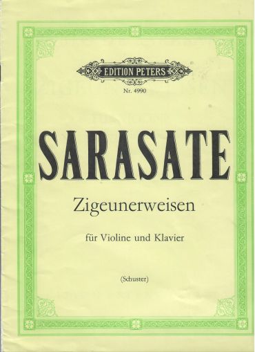 Сарасате  Цигански напеви оп.20 за цигулка и пиано втора употреба
