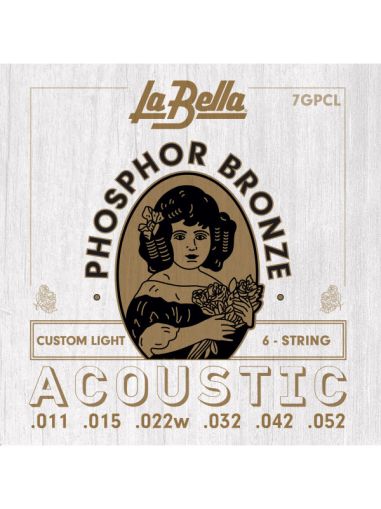 La Bella 7GPCL strings for acoustic guitar Phosphor bronze 011/052