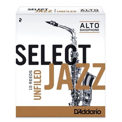 Rico Select Jazz размер 2 soft unfiled единичен платък за алт сакс 