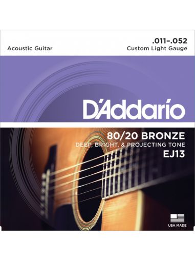 D'addario strings for acoustic guitar EJ13