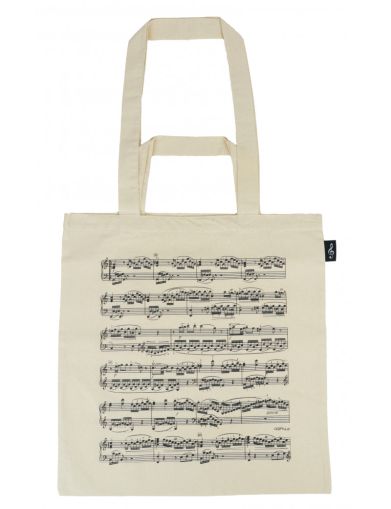 Tote bag notelines natural (2 IN 1)