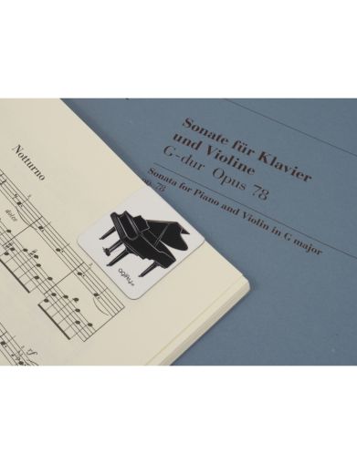 Magnetic bookmark grand piano 2er