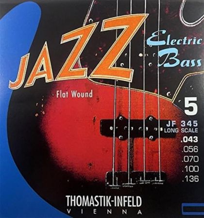 Thomastik 5 Bass Strings Thomastik JF345  Steel core, flatwound