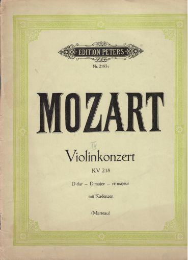 Mozart Violin Concerto In D second hand
