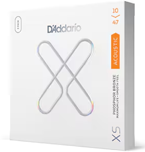 DADDARIO XSAPB1047 10-47 Extra Light, XS Phosphor Bronze Coated Acoustic Guitar Strings 3Pack