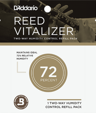 D'Addario Reed Vitalizer Humidity Control - Single Refill Pack, 72% Humidity