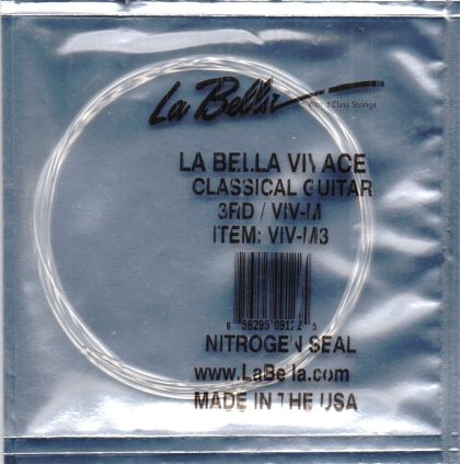 La Bella Vivace Carbon Classical Guitar String MT VIV-M3