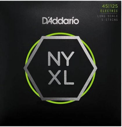 Daddario NYXL 45125 струни за бас китара nickel round wound 045 - 125