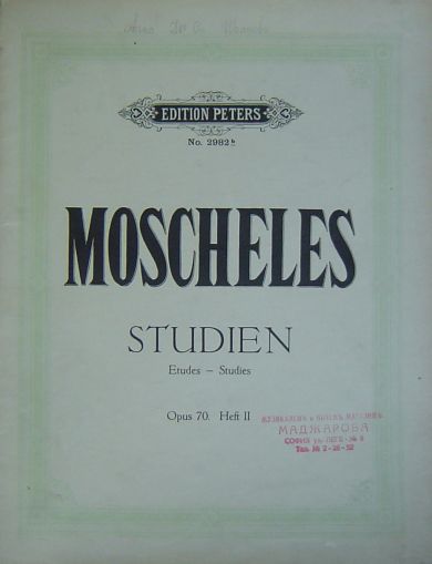 Moscheles - Studien - Etudes op.70 Band II