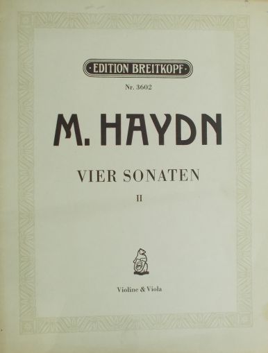 M.Haydn - Four Sonates  for violin and viola